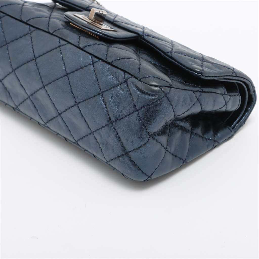 Chanel Chanel Matelassé Cuir Noir Blue Leather Good condition - Inside View