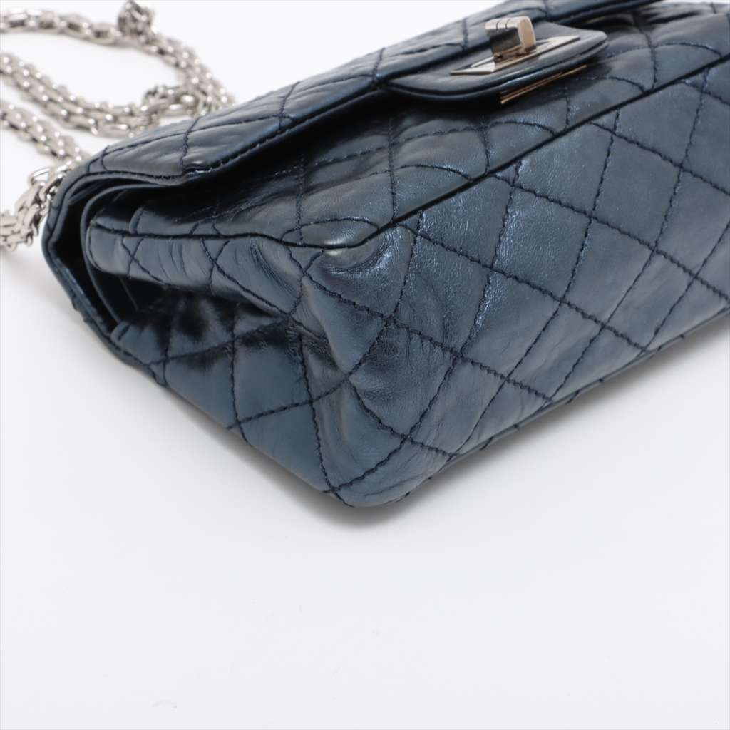 Chanel Chanel Matelassé Cuir Noir Blue Leather Good condition - Model View