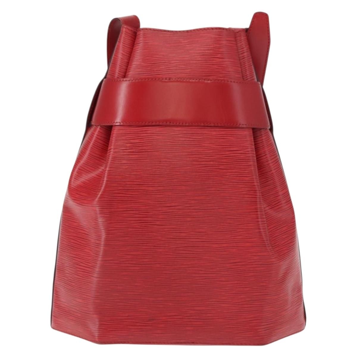 Louis Vuitton Vintage Sac d'Epaule Handbag Red Leather Good condition - Back View