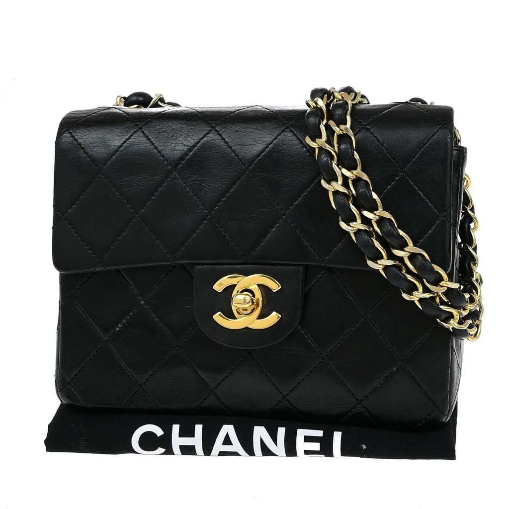 Chanel Chanel Matelassé Cuir Noir Black Leather Good condition - Back View