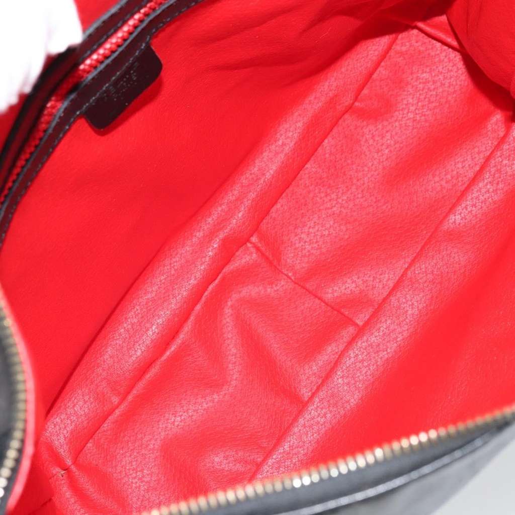 Celine Circle Logo Shoulder Bag Black Leather Good condition - Box View