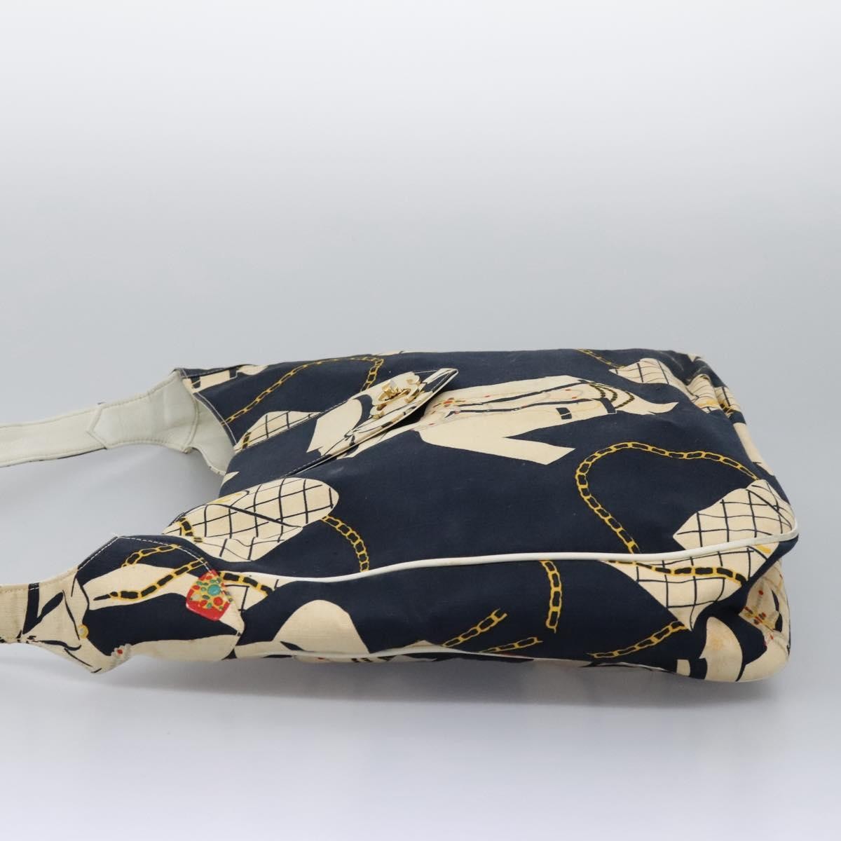 Chanel Miss Mademoiselle Shoulderbag Navy Canvas Good condition - Inside View