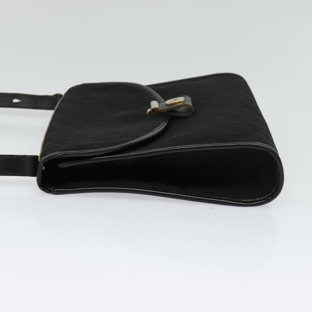 Christian Dior Vintage Trotter Flap Shoulder Bag Black Canvas Good condition - Inside View