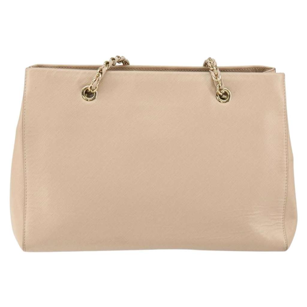 Salvatore Ferragamo Vala Shoulder Bag Beige Leather Good condition - Back View