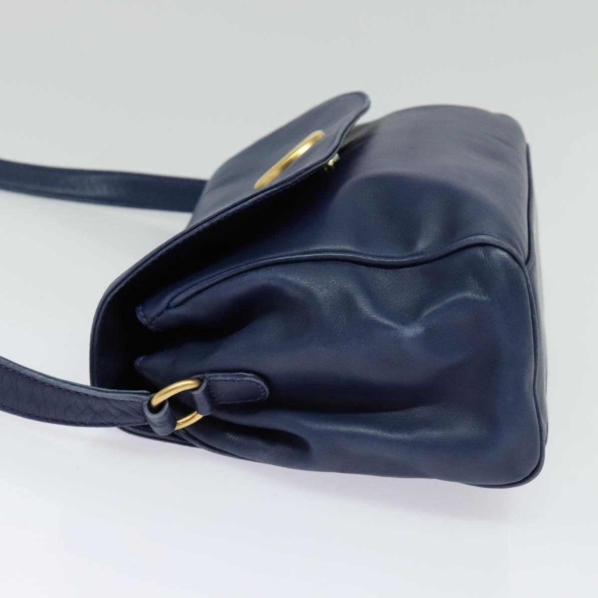 Celine Circle logo Navy Leather Good condition - Inside View