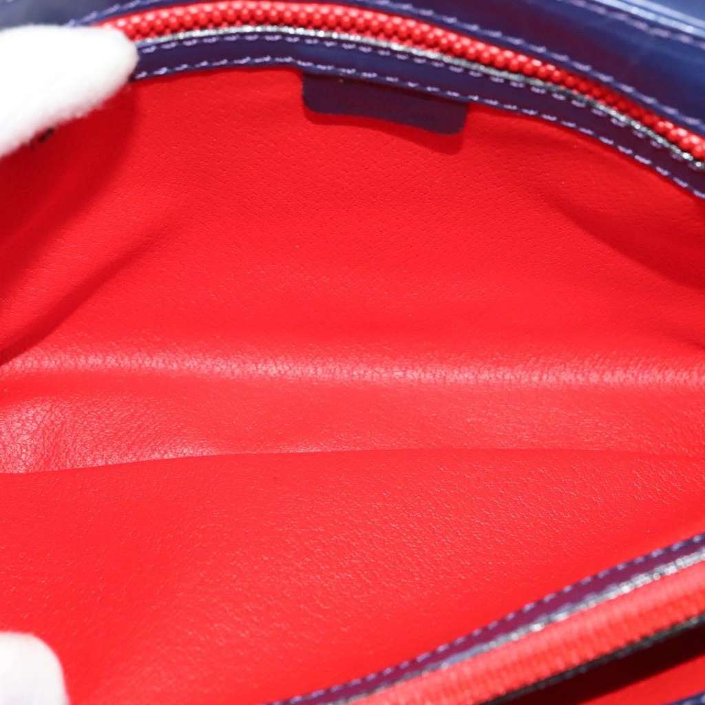 Celine Circle logo Navy Leather Good condition - Box View