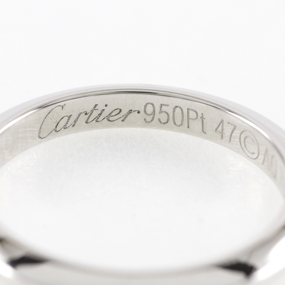 Cartier 1895 Wedding Band Silver Platinum Good condition - Inside View
