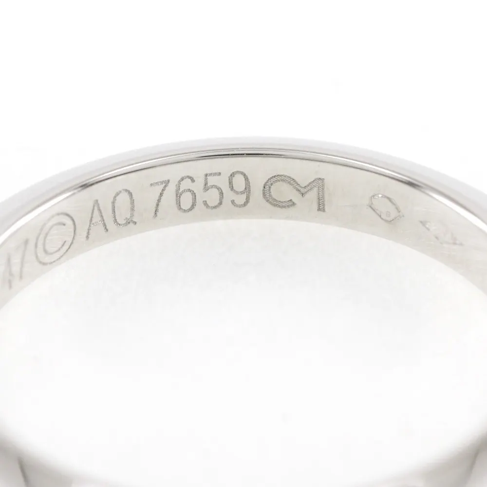 Cartier 1895 Wedding Band Silver Platinum Good - Model View