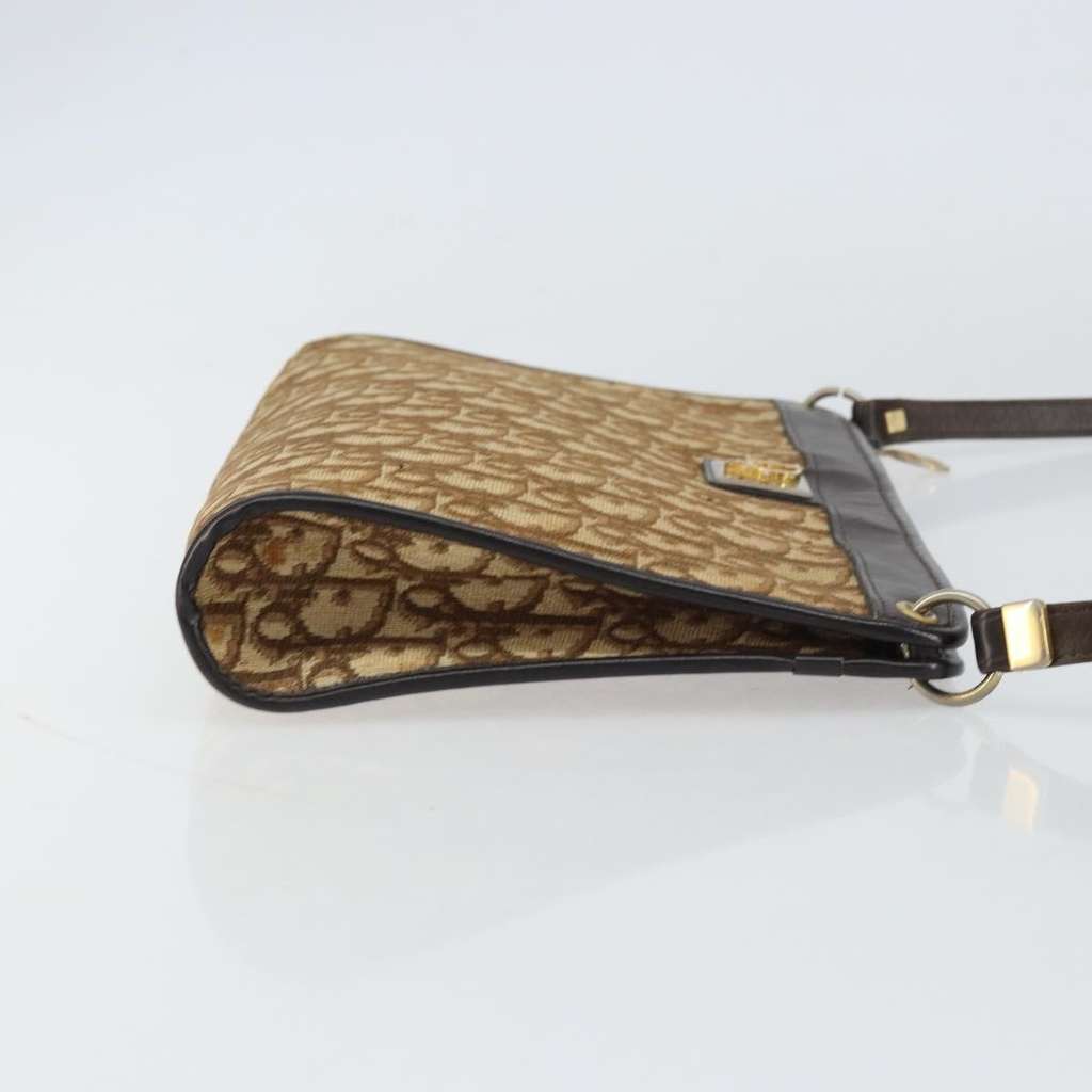 Christian Dior Vintage Trotter Shoulder Bag Beige Canvas Good condition - Inside View