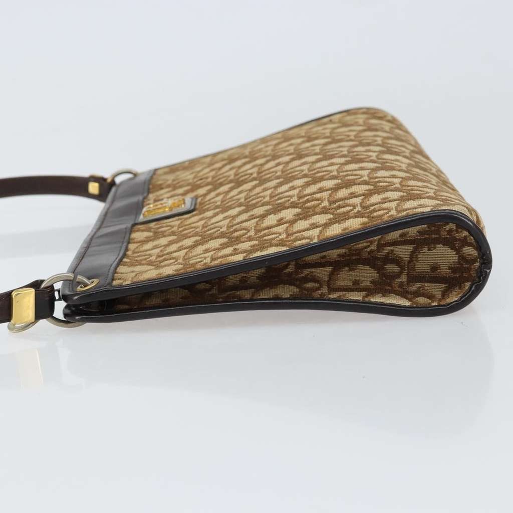 Christian Dior Vintage Trotter Shoulder Bag Beige Canvas Good condition - Model View