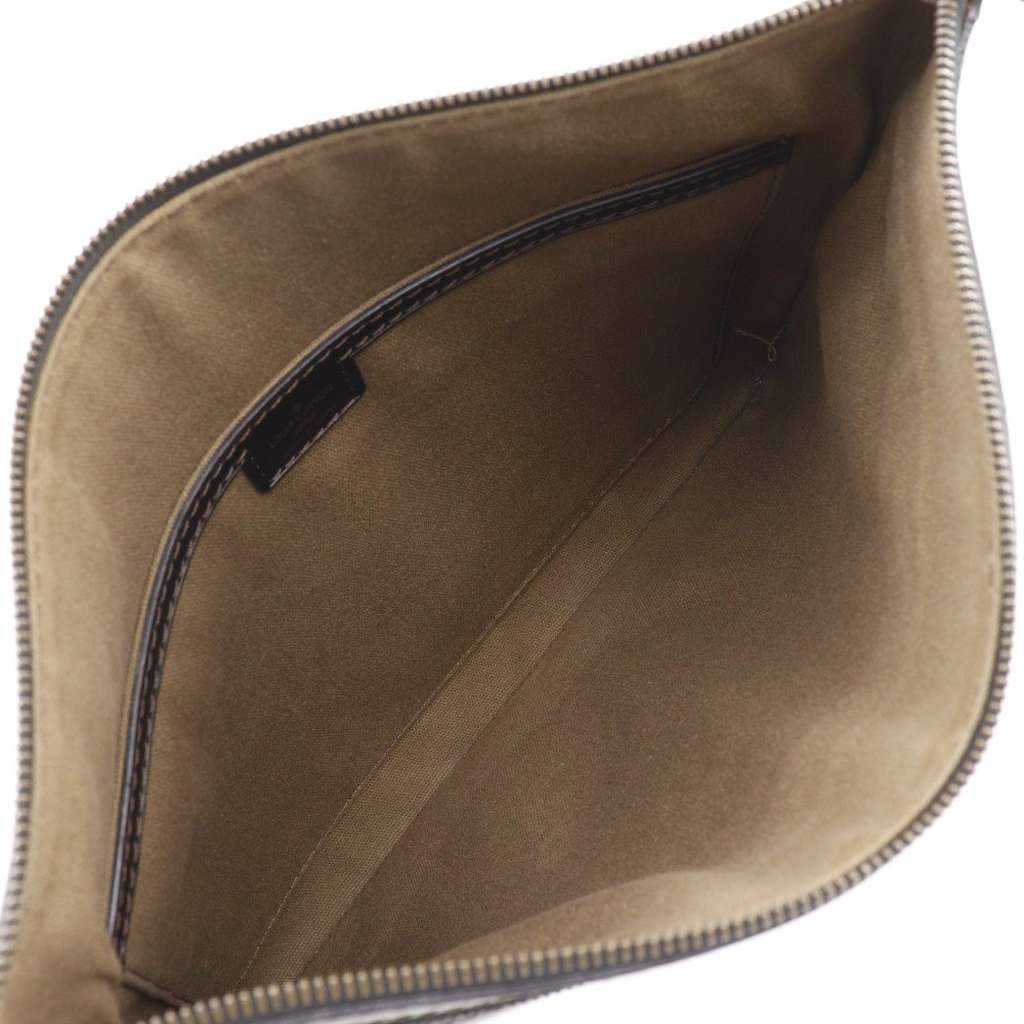 Louis Vuitton Sac Plat Crossbody Bag Brown Leather Good condition - Inside View