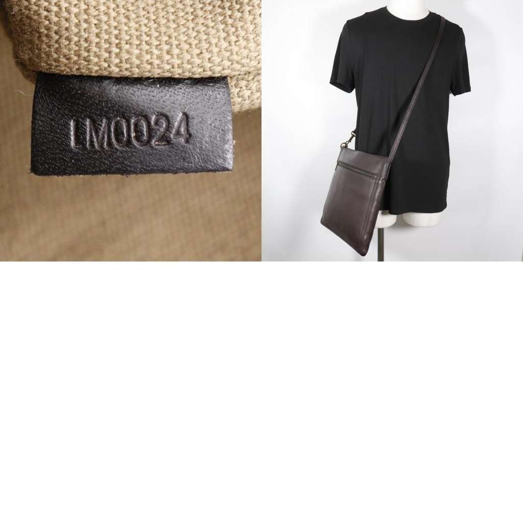 Louis Vuitton Sac Plat Crossbody Bag Brown Leather Good condition - Model View