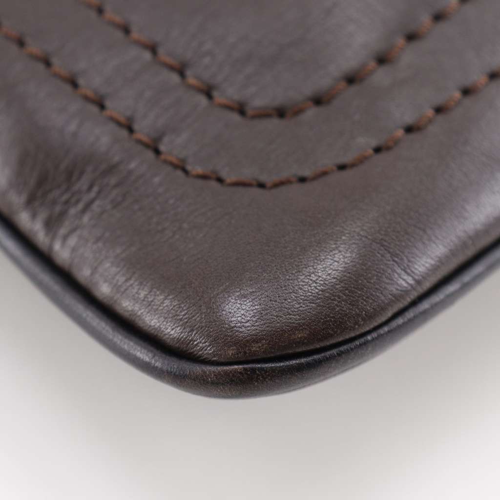 Louis Vuitton Sac Plat Crossbody Bag Brown Leather Good condition - Box View