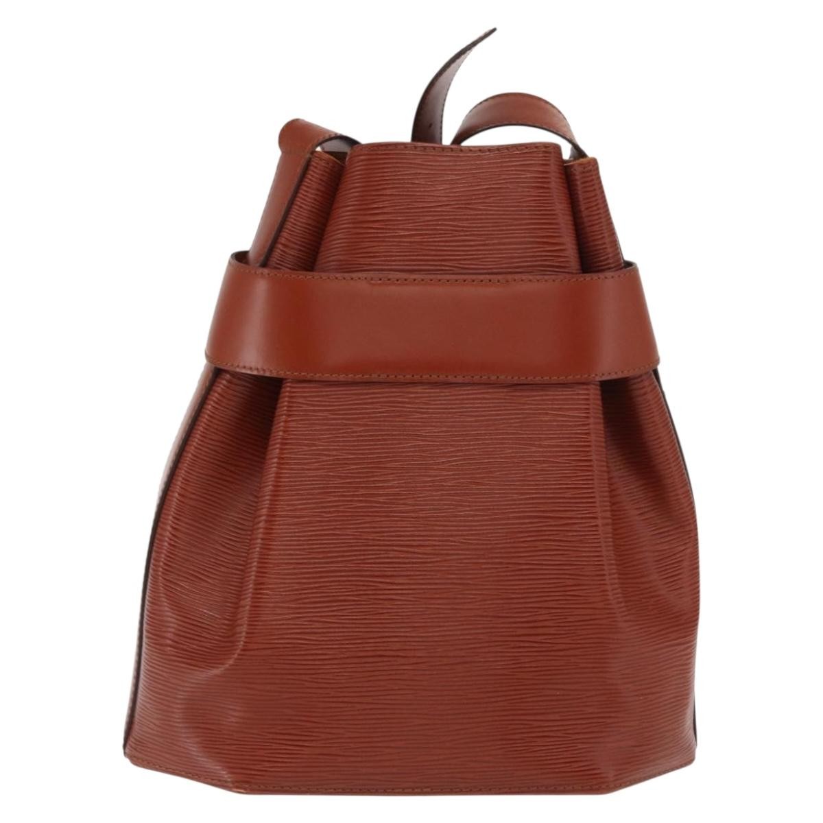 Louis Vuitton Vintage Sac d'Epaule Handbag Brown Leather Good condition - Back View
