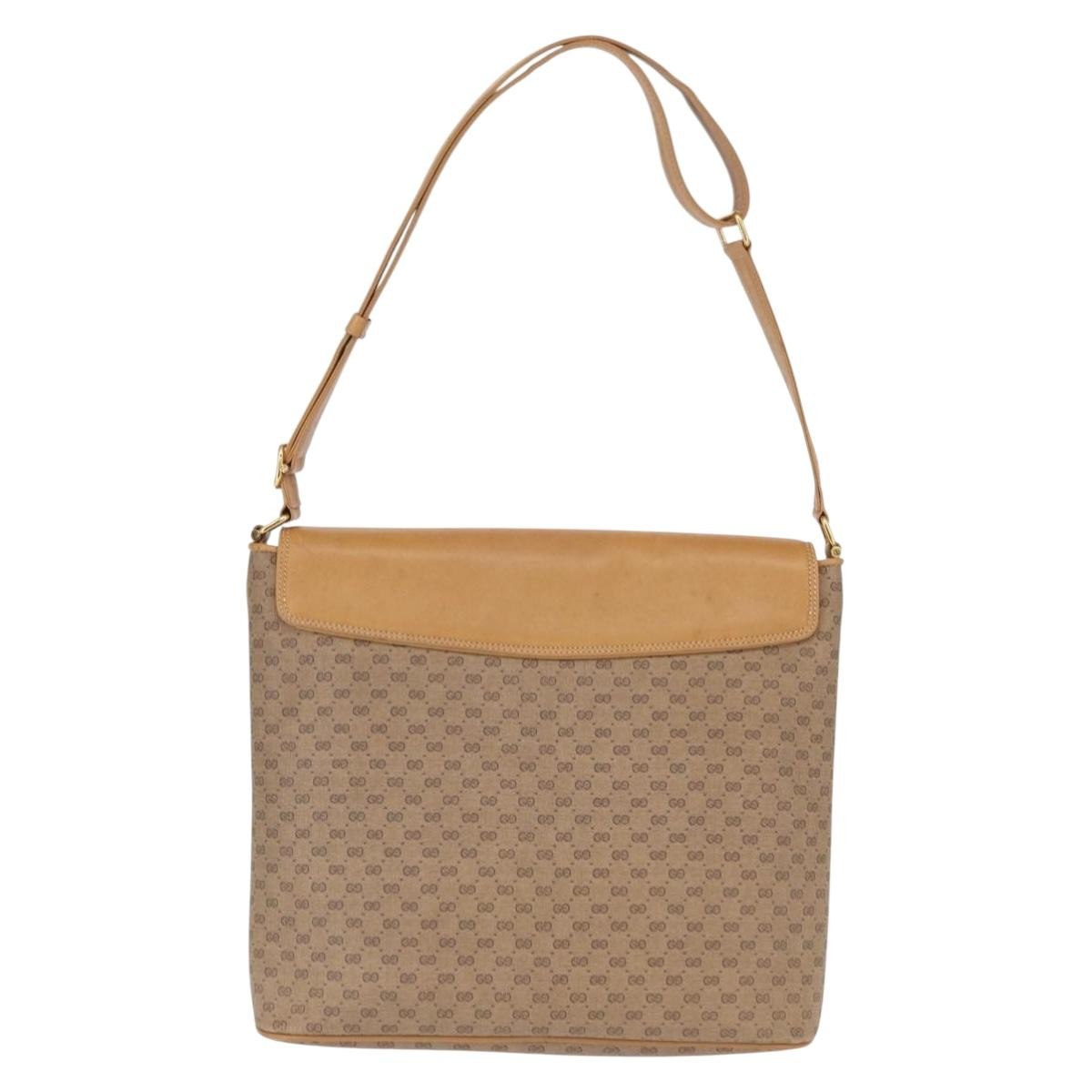 Gucci Micro GG supreme shoulder bag Beige Canvas Good condition - Back View