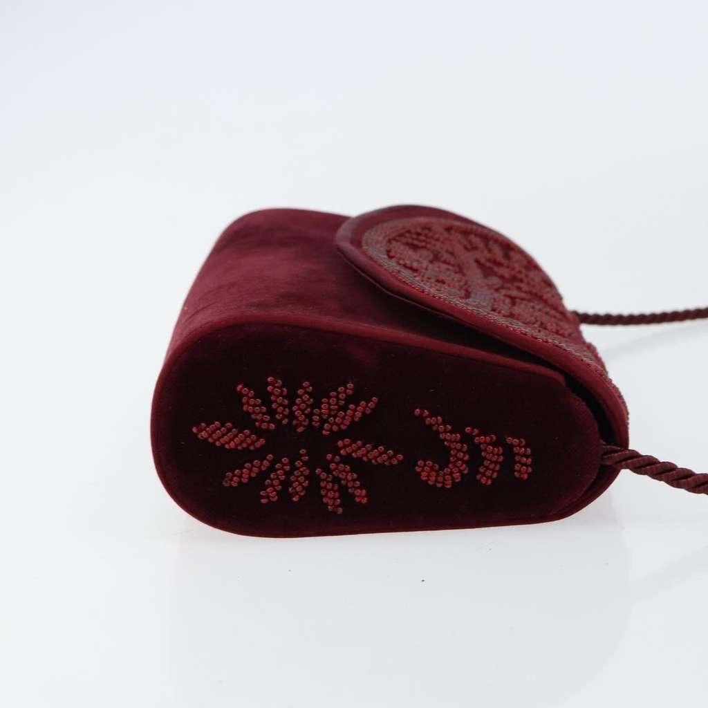 Bally Vintage Shoulder Bag Red Velvet Good condition - Inside View