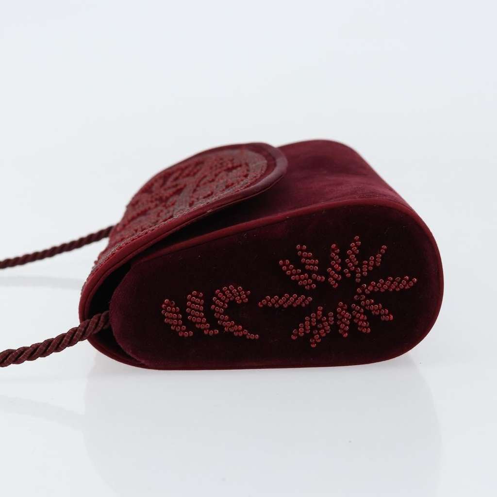 Bally Vintage Shoulder Bag Red Velvet Good condition - Model View