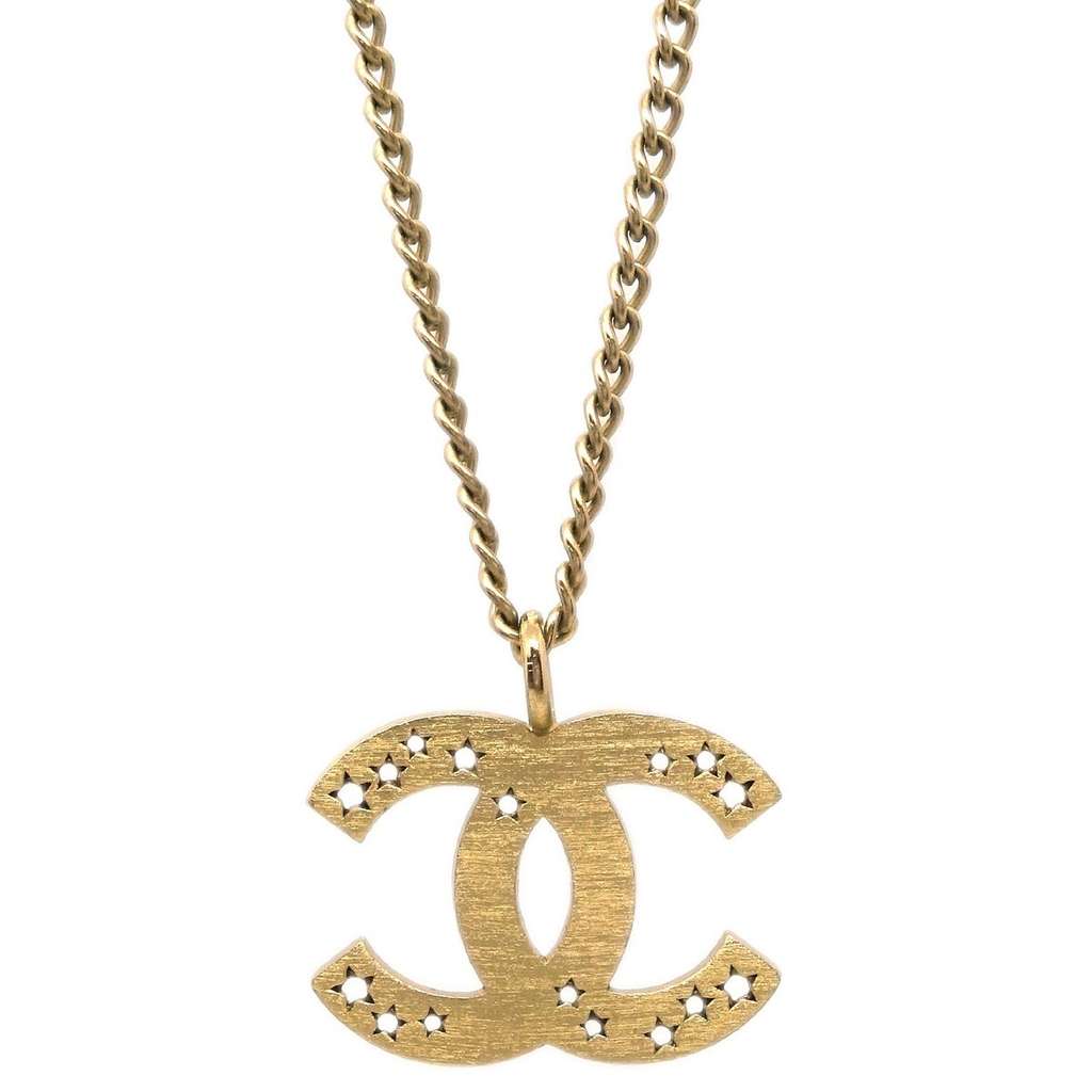 Chanel CC Pendant Necklace Gold Good condition - Back View