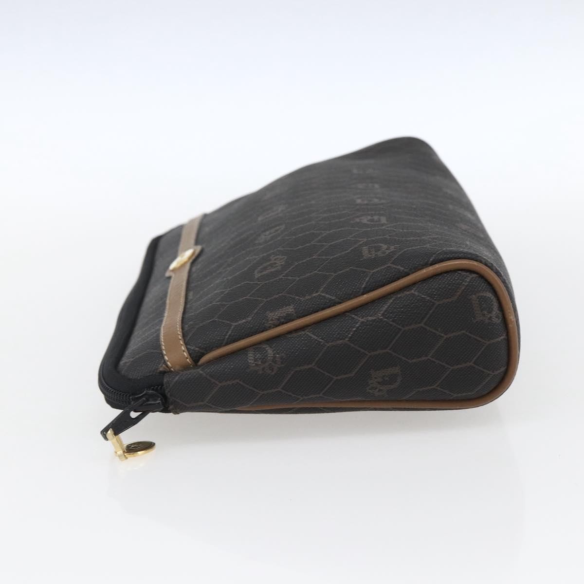 Christian Dior Vintage Honeycomb Zip Pouch Black Good condition - Inside View