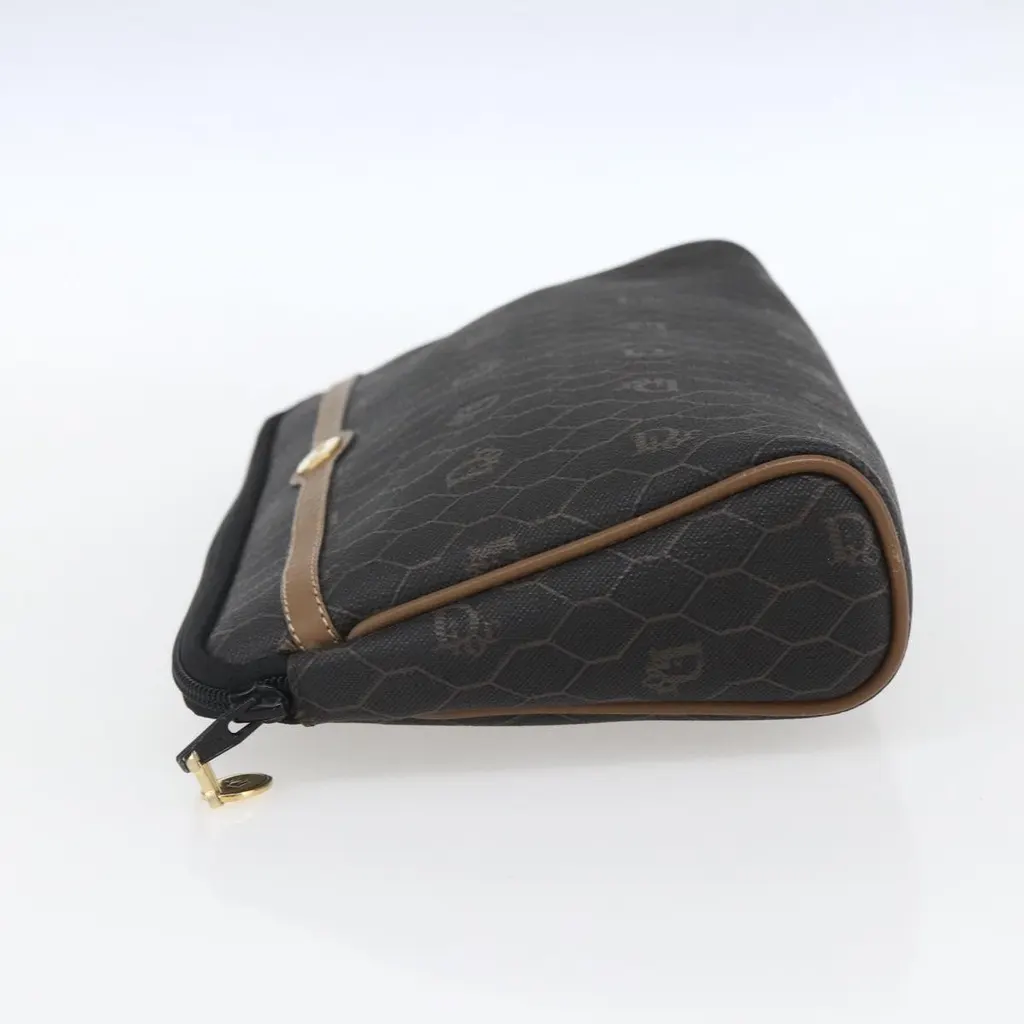 Dior Vintage Honeycomb Zip Pouch Black Good - Inside View