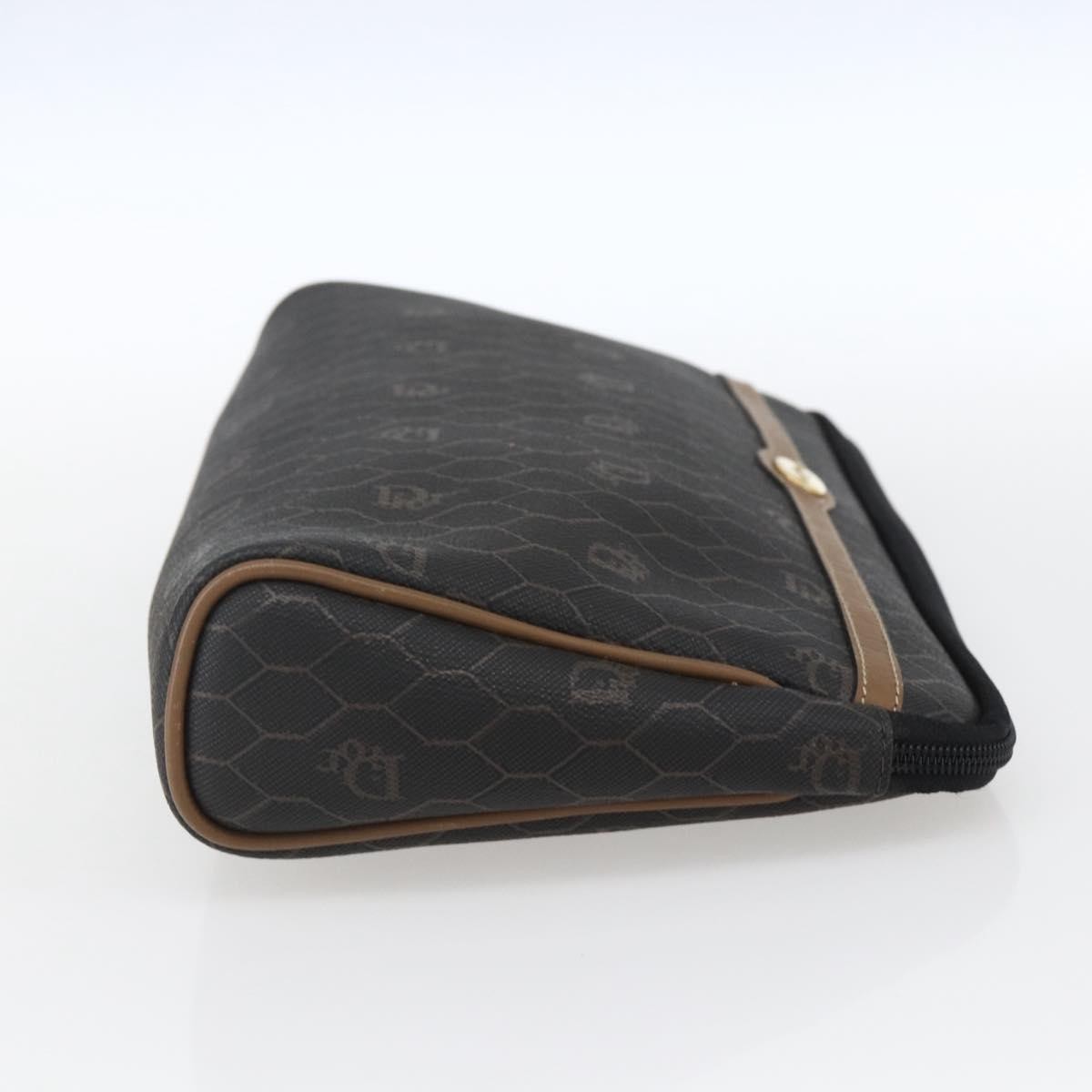 Christian Dior Vintage Honeycomb Zip Pouch Black Good condition - Model View