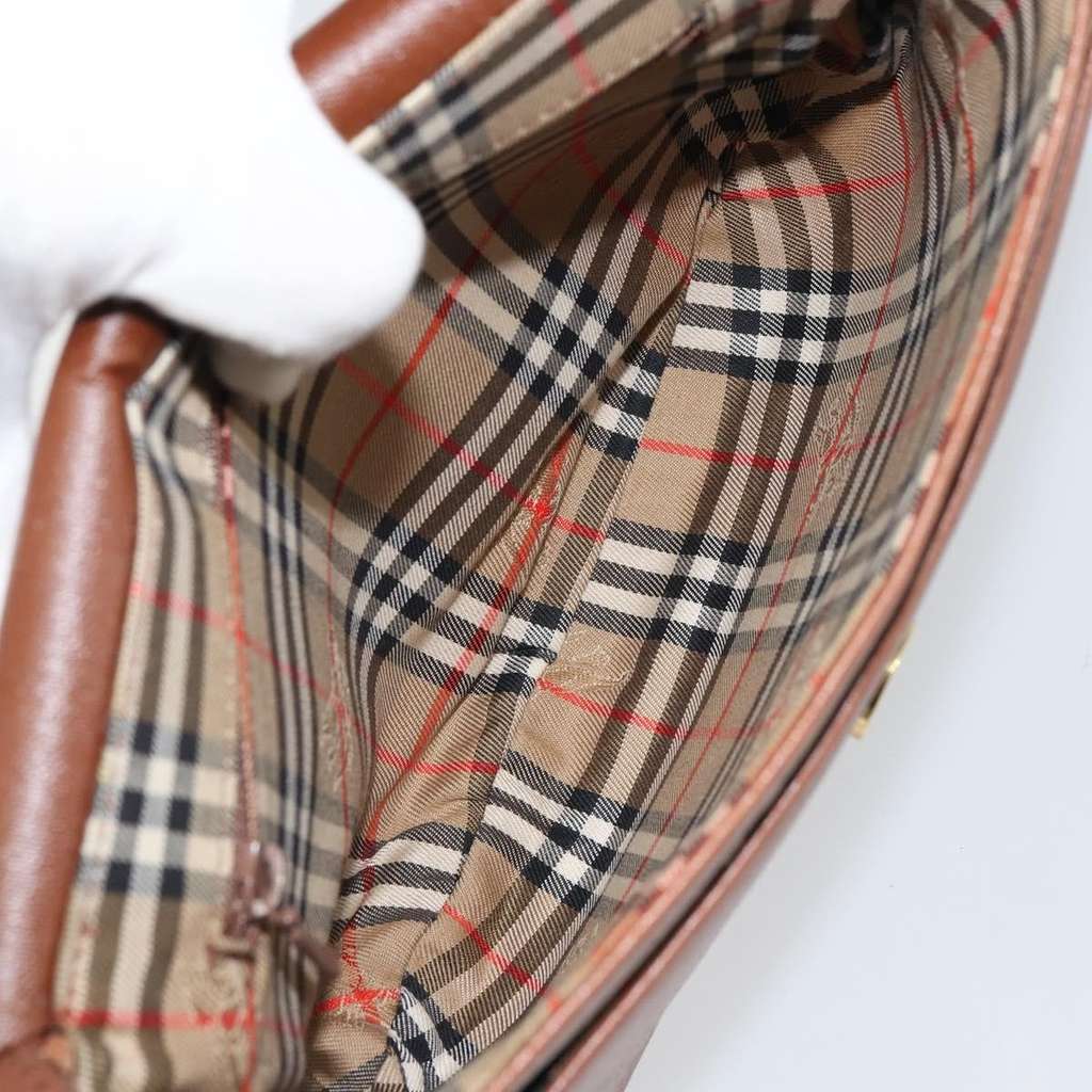 Burberry Vintage Flap Crossbody Bag Brown Leather Good condition - Box View