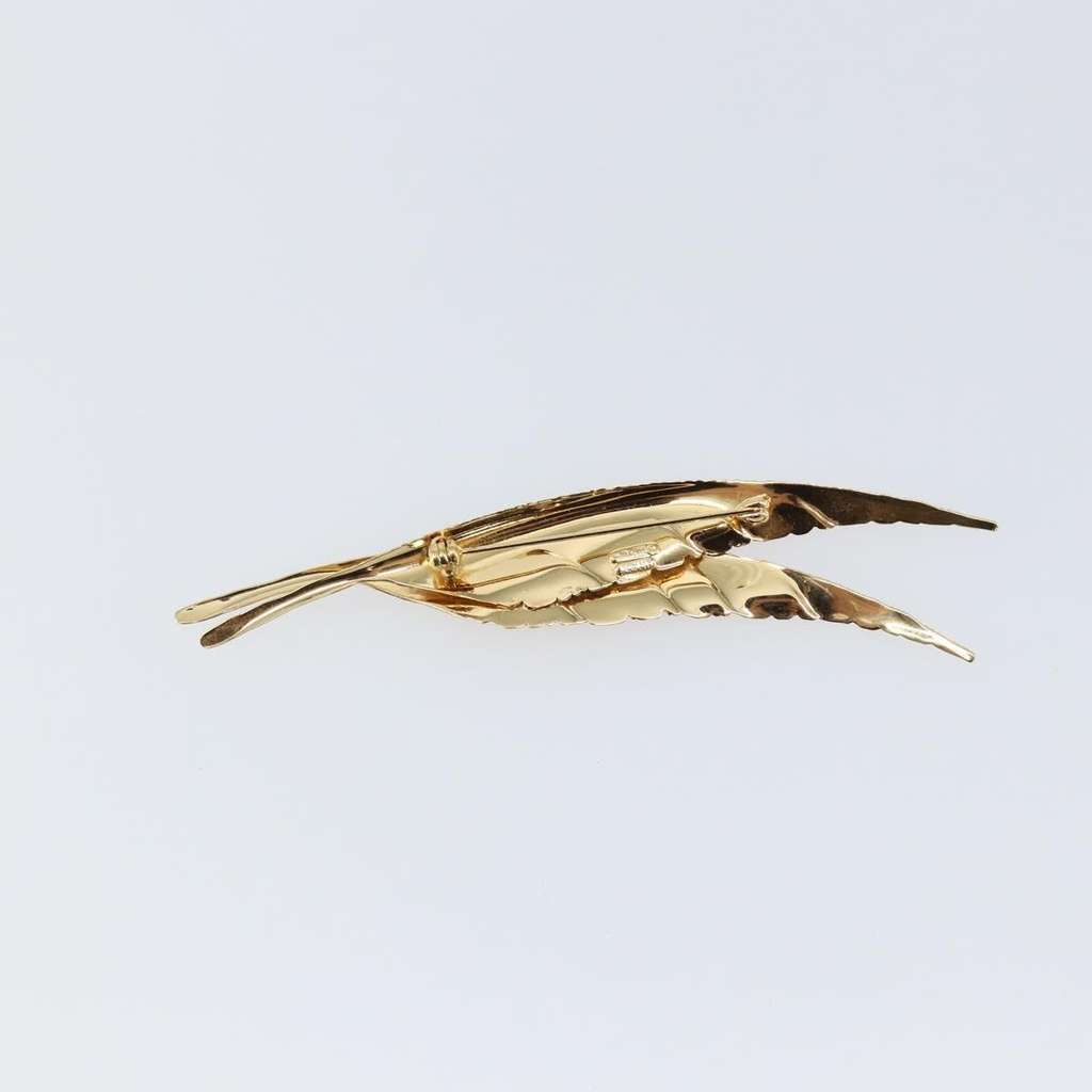 Christian Dior Vintage feather Gold Metal Good condition - Inside View