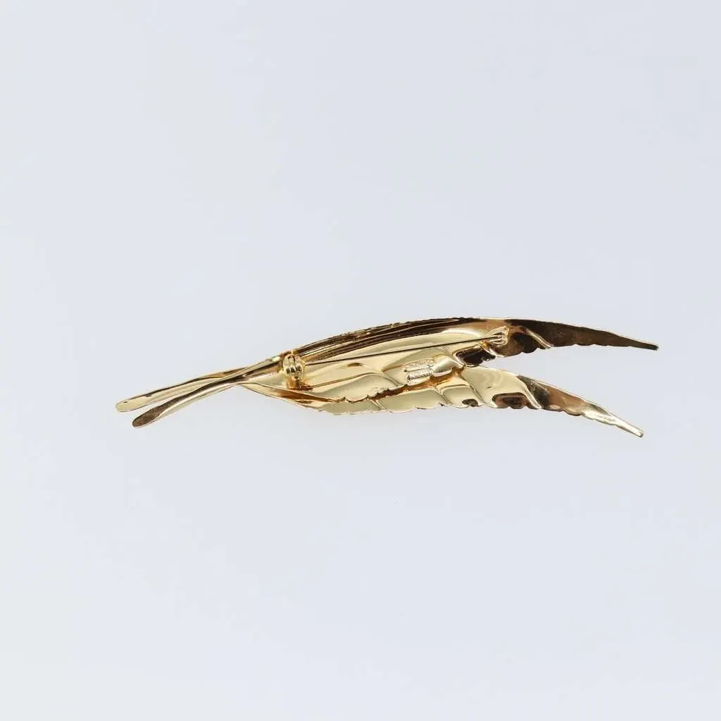 Dior Vintage feather Gold Metal Good - Inside View