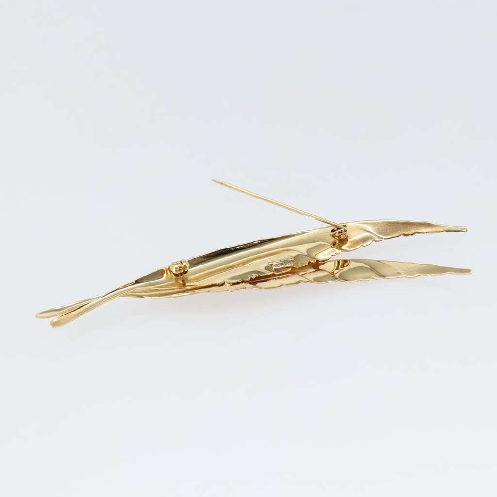 Christian Dior Vintage feather Gold Metal Good condition - Model View