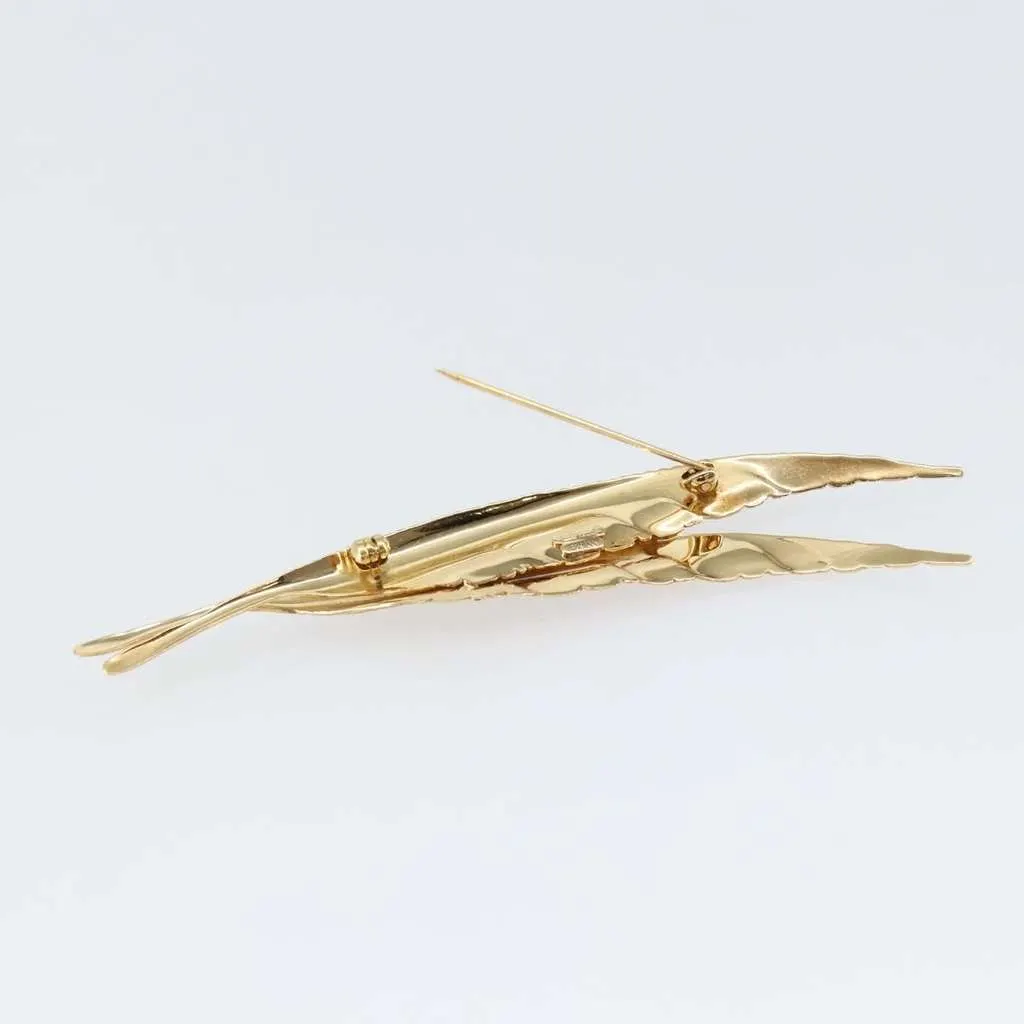 Dior Vintage feather Gold Metal Good - Model View