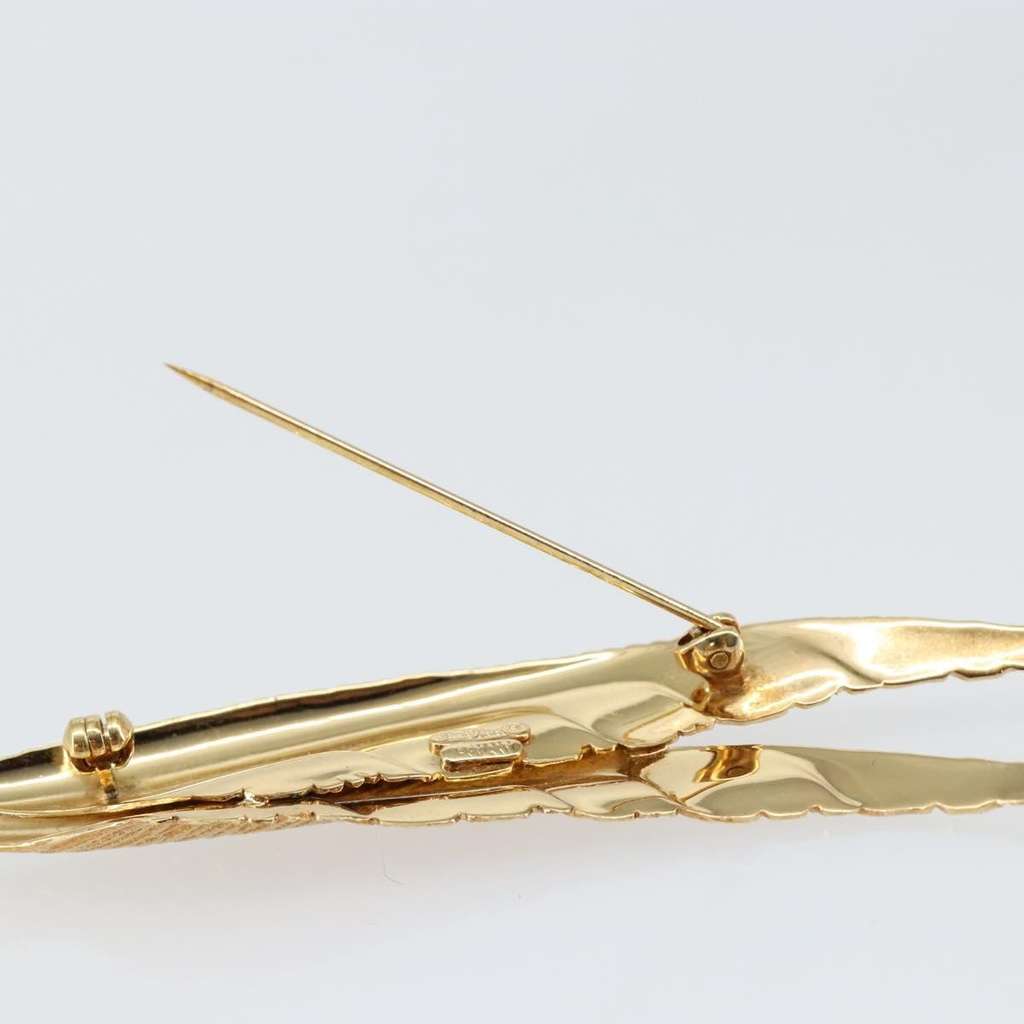 Christian Dior Vintage feather Gold Metal Good condition - Box View