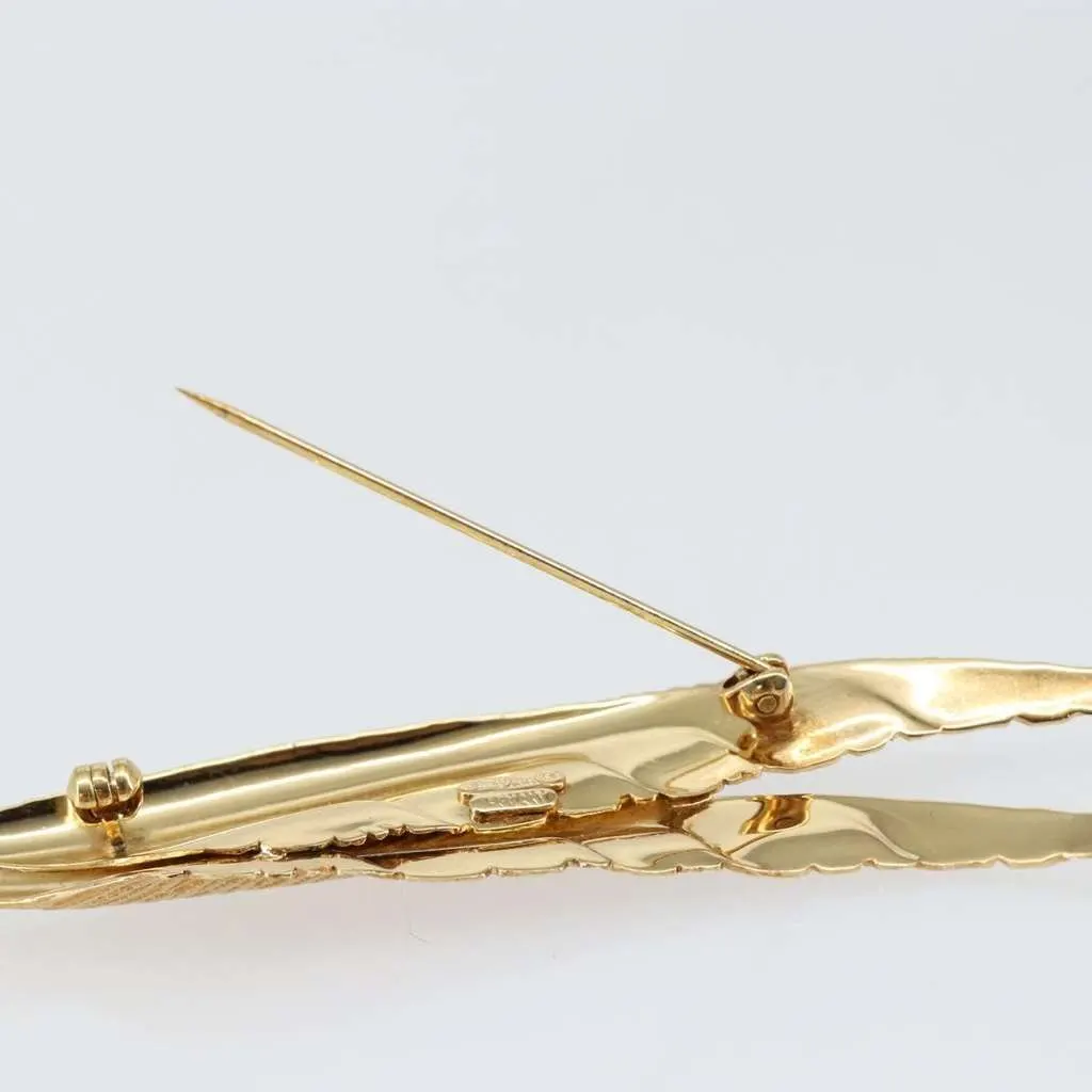 Dior Vintage feather Gold Metal Good - Box View