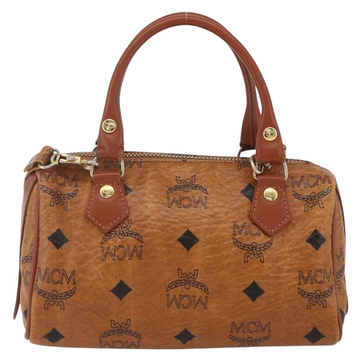 Mcm Visetos logogramme Handbag Brown Canvas Good condition - Back View