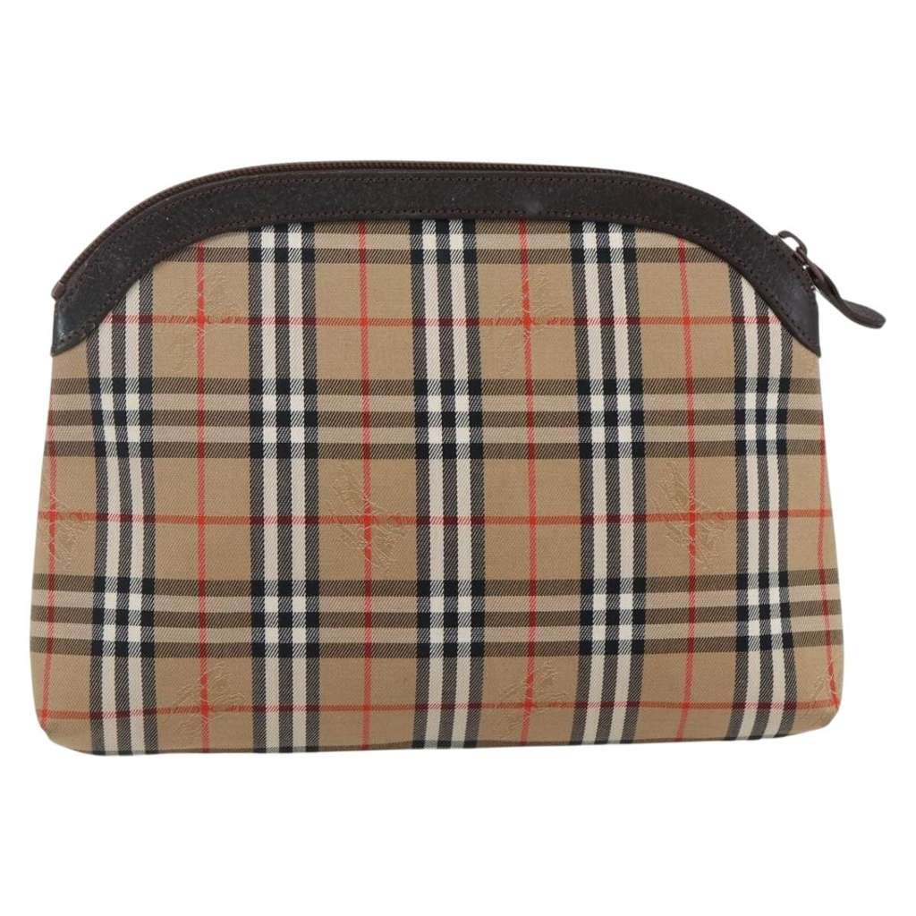 Burberry Nova check Pochette Beige Canvas Good condition - Back View