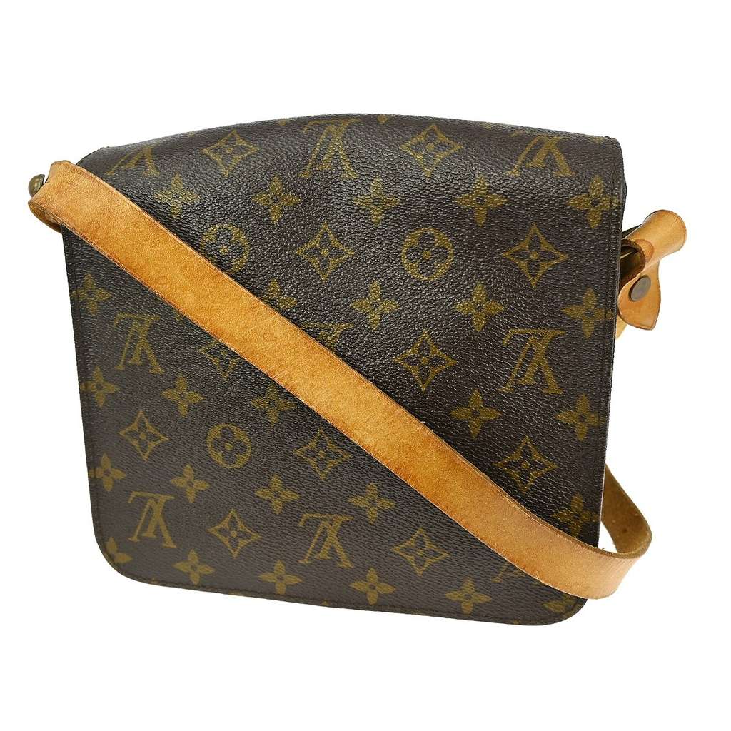 Louis Vuitton Cartouchiere Handbag Brown Canvas Fair condition - Back View