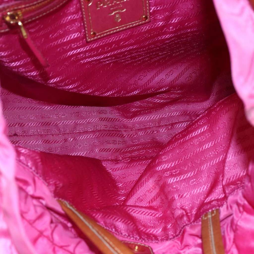 Prada Logo Drawstring Tote Pink Good condition - Box View