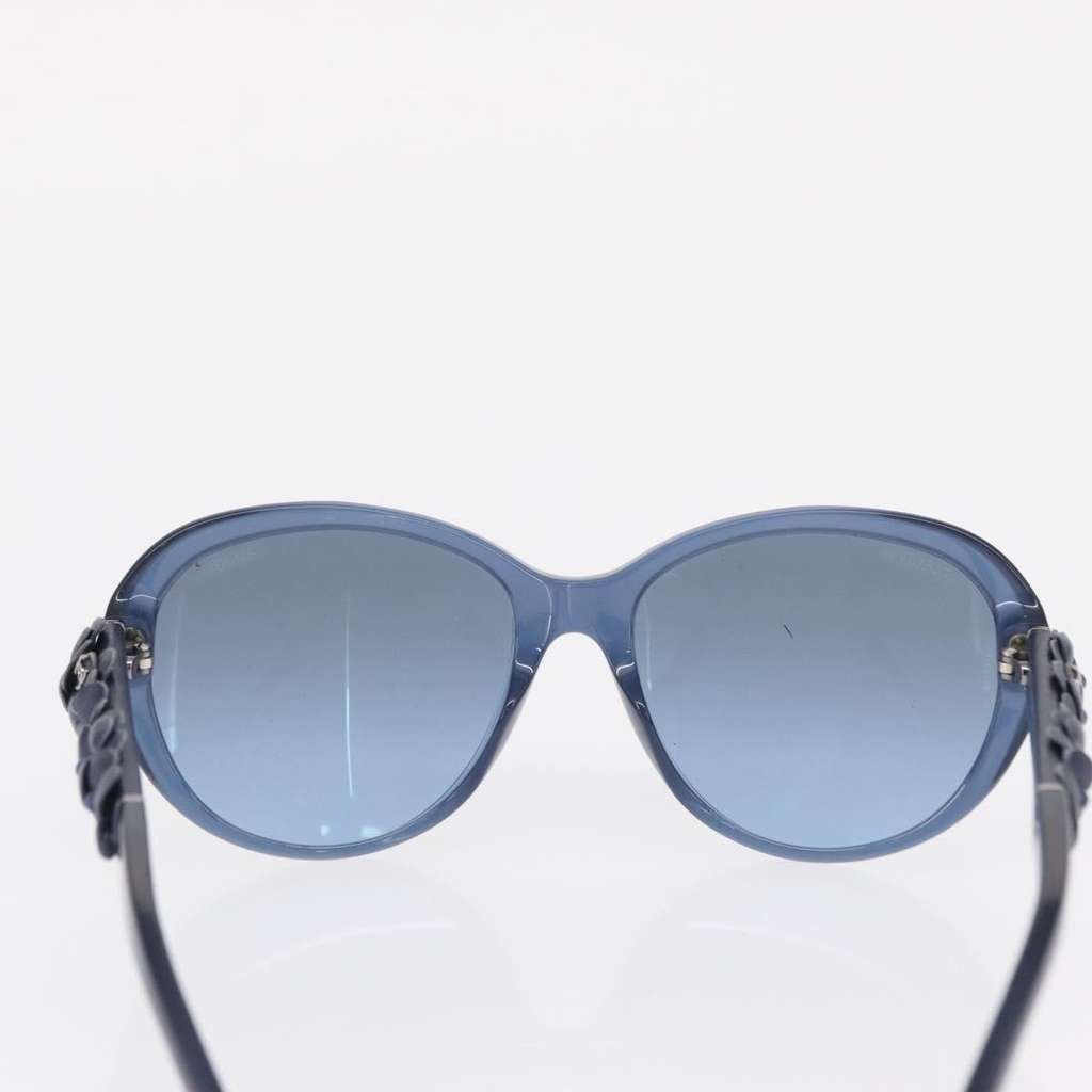 Chanel Camélia sunglasses Navy Plastic Good condition - Back View