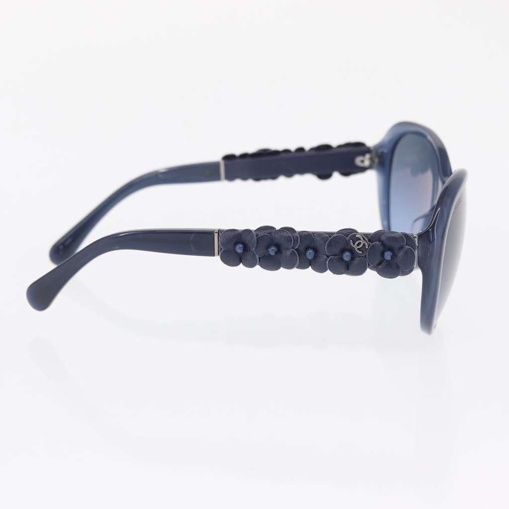 Chanel Camélia sunglasses Navy Plastic Good condition - Inside View