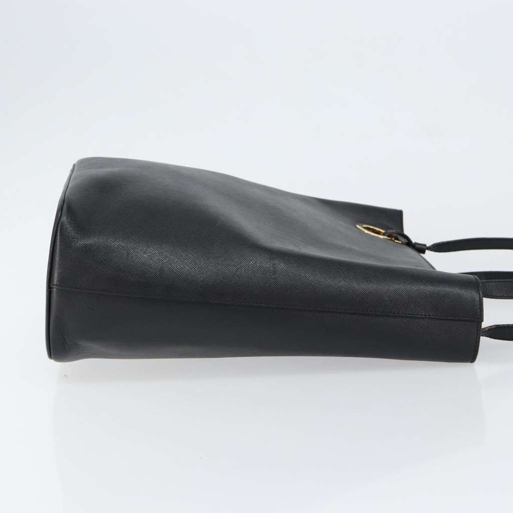 Salvatore Ferragamo Gancini handbag Black Leather Good condition - Inside View