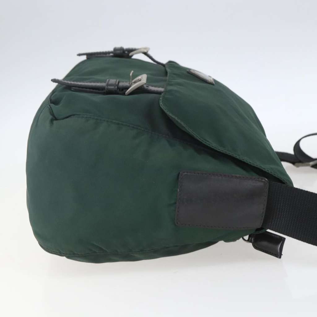 Prada Double Buckle Flap Messenger Bag Green Good condition - Model View