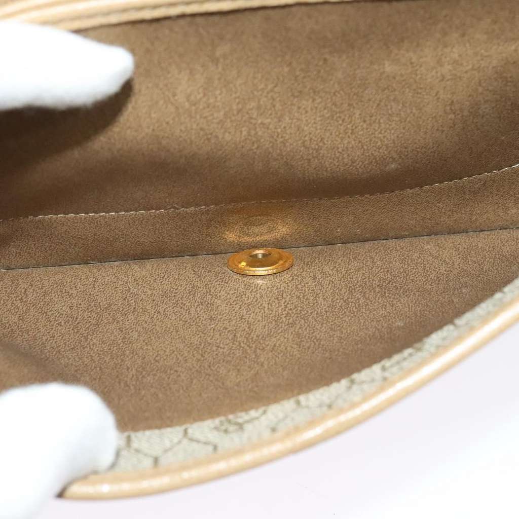 Christian Dior Vintage Chain Flap Shoulder Bag Beige Leather Good condition - Box View