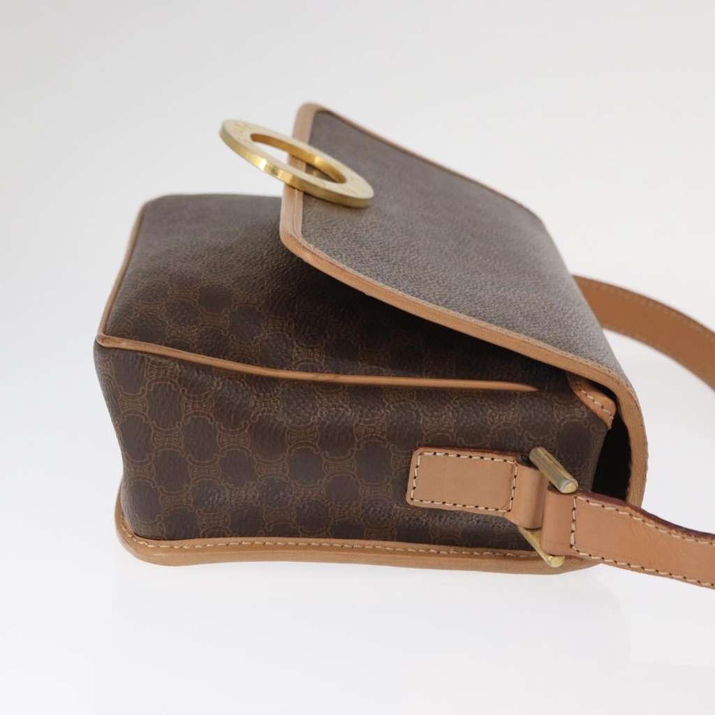 Celine Vintage Macadam Shoulder Bag Brown Canvas Good condition - Inside View