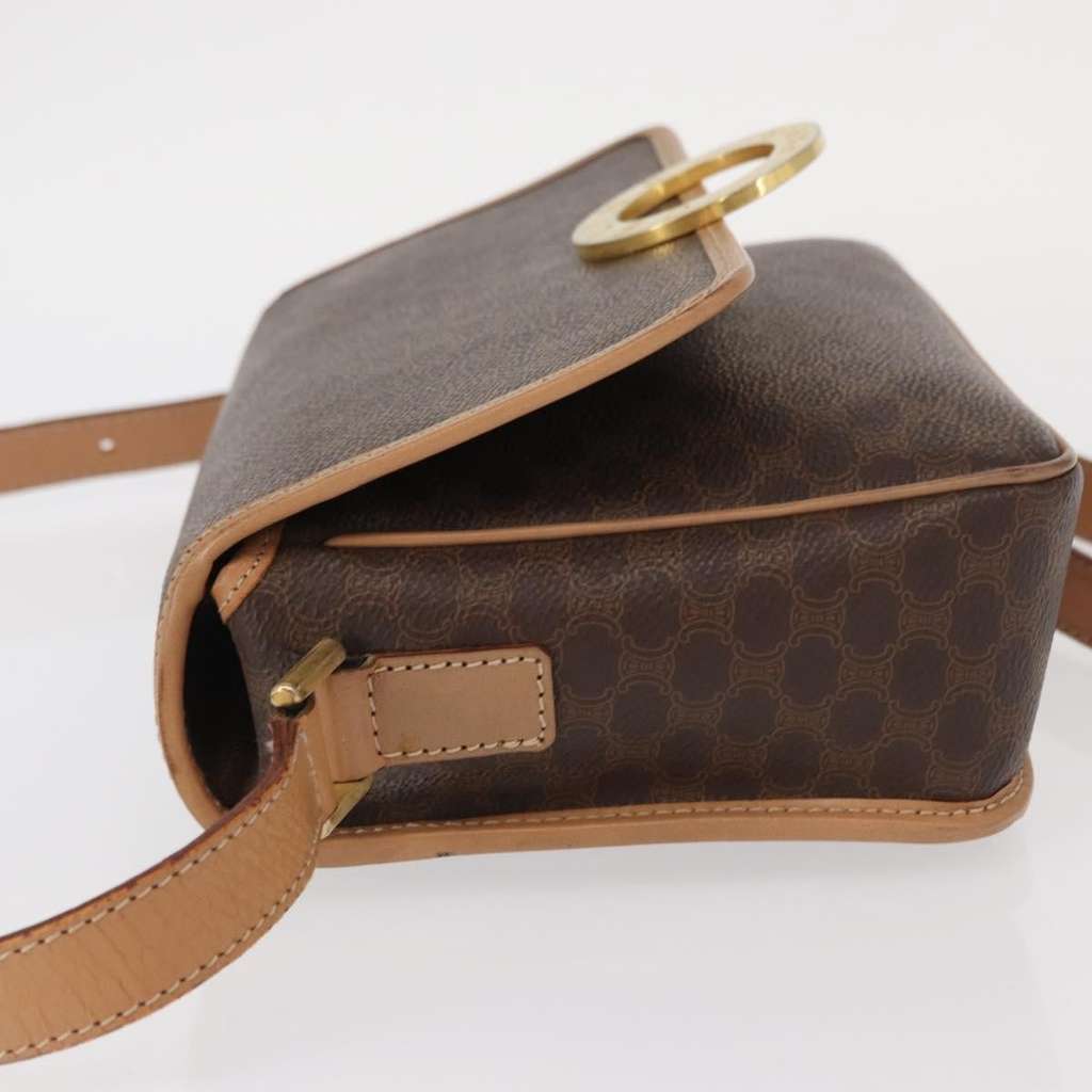 Celine Vintage Macadam Shoulder Bag Brown Canvas Good condition - Model View