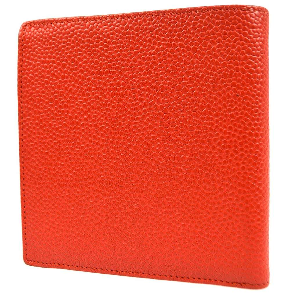 Chanel Vintage Timeless CC Bifold Wallet Red Leather Good condition - Back View