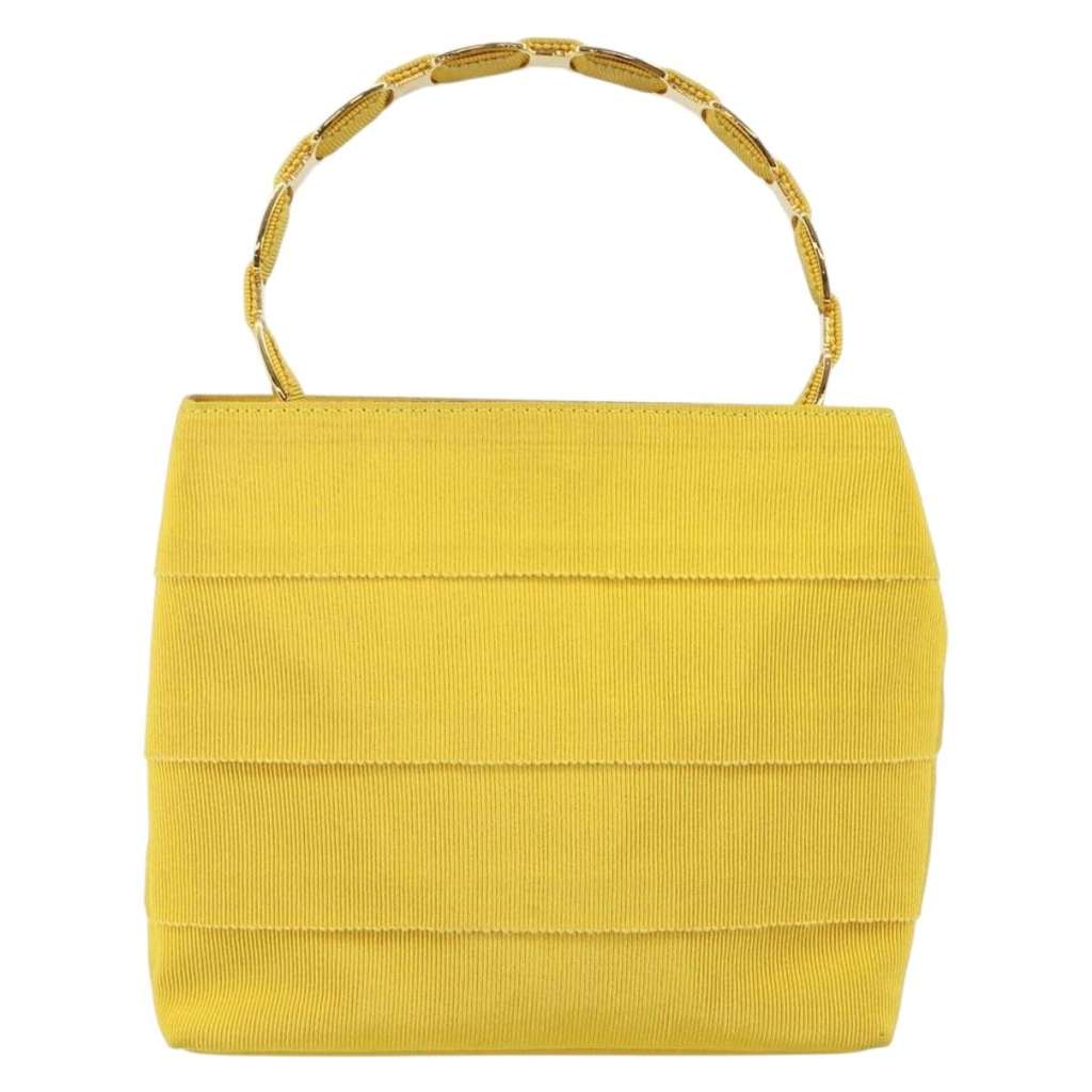 Salvatore Ferragamo Vala Handbag Yellow Good condition - Back View