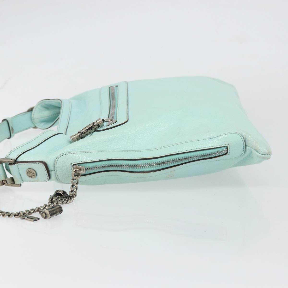 Versace Vintage Handbag Blue Leather Fair condition - Model View