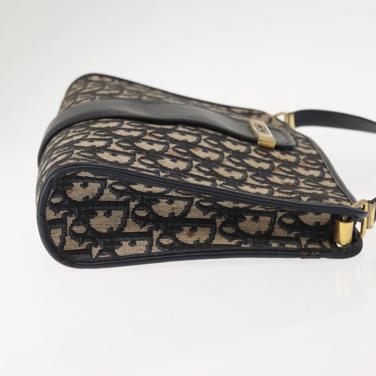 Christian Dior Vintage CD trotter Shoulder bag Navy Canvas Good condition - Inside View