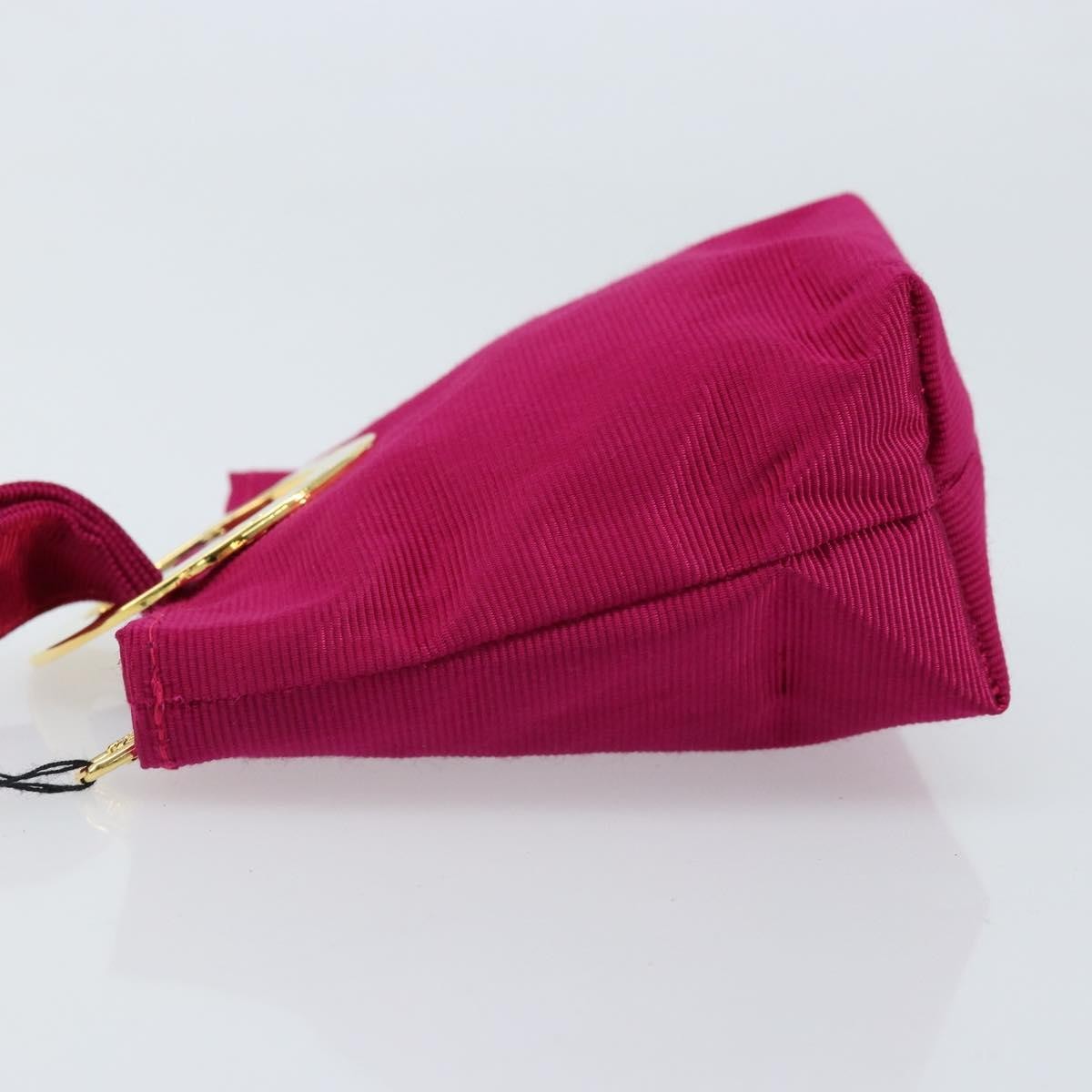 Celine Circle Logo Pouch Pink Canvas Good condition - Model View