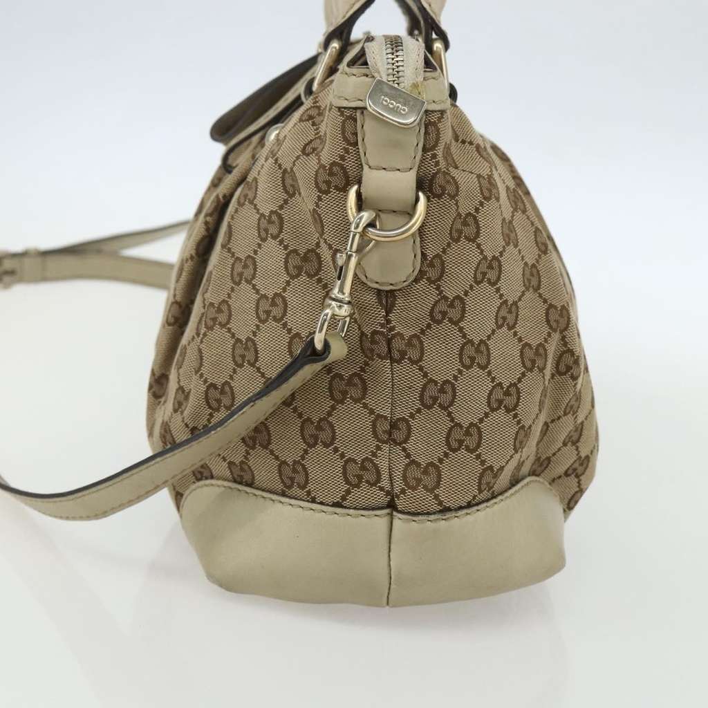 Gucci Sukey Top Handle Satchel Beige Canvas Good condition - Model View