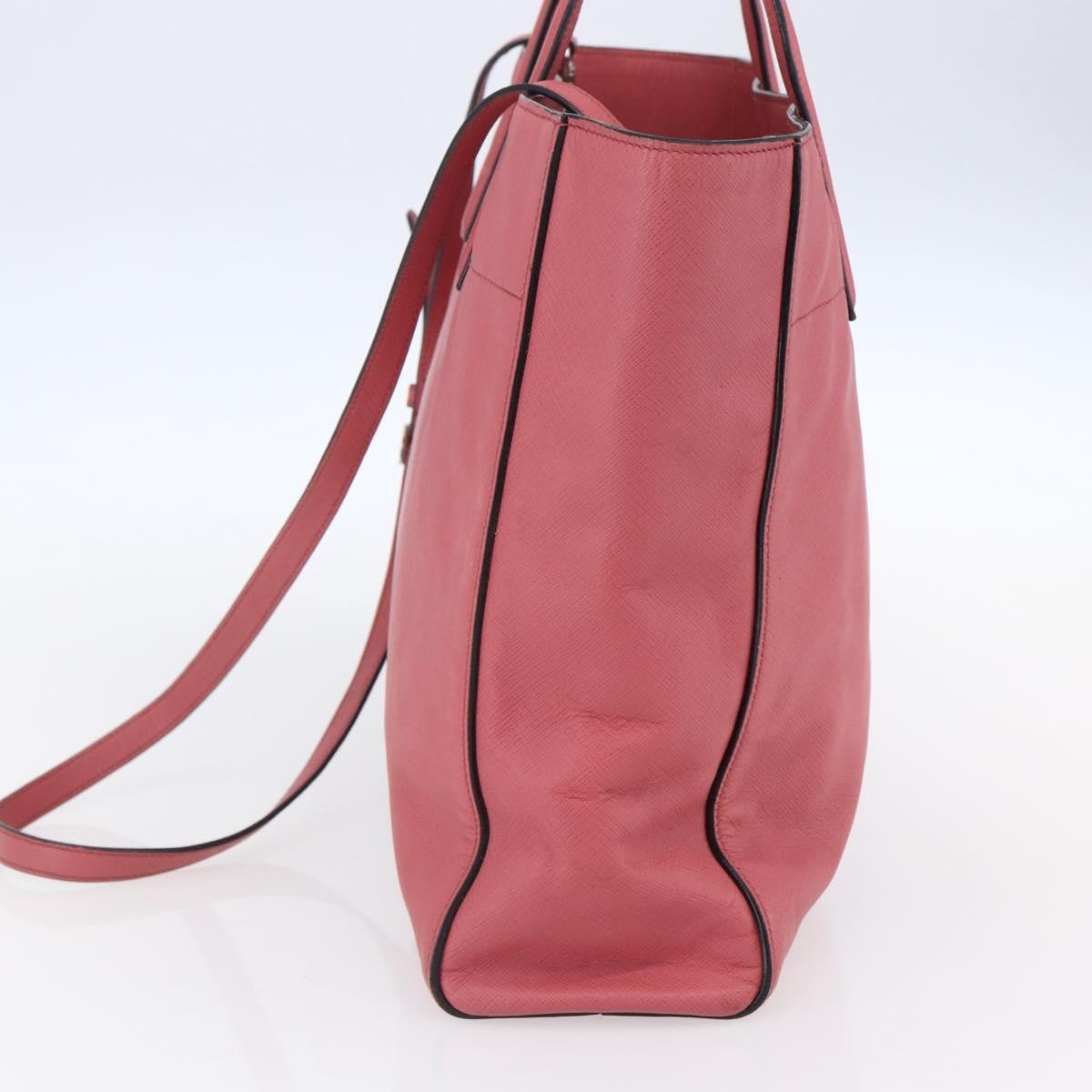 Prada Convertible Soft Shopping Tote Pink Leather Good condition - Model View
